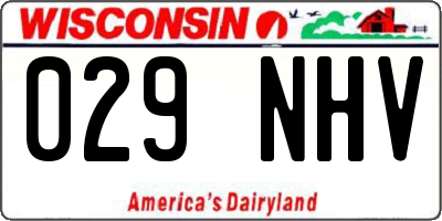 WI license plate 029NHV
