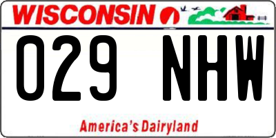 WI license plate 029NHW
