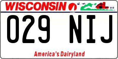 WI license plate 029NIJ