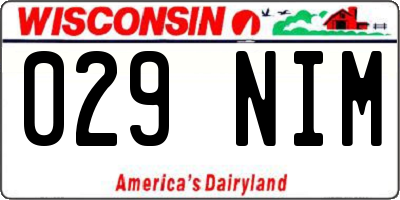 WI license plate 029NIM