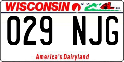 WI license plate 029NJG