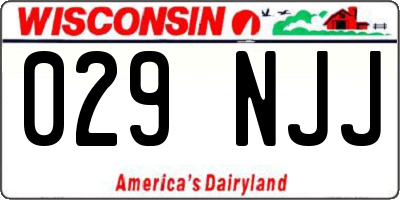 WI license plate 029NJJ