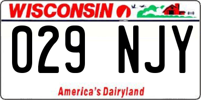 WI license plate 029NJY