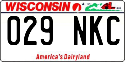 WI license plate 029NKC