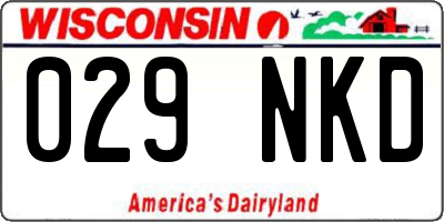 WI license plate 029NKD