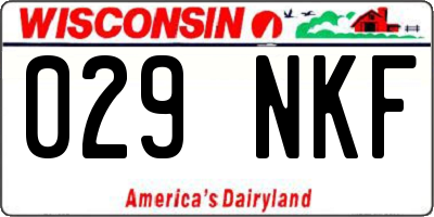 WI license plate 029NKF