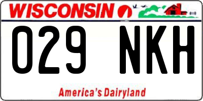 WI license plate 029NKH