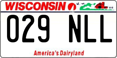 WI license plate 029NLL