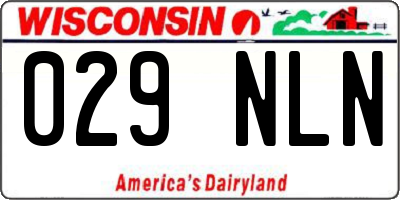 WI license plate 029NLN