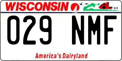 WI license plate 029NMF