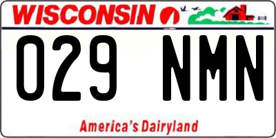 WI license plate 029NMN