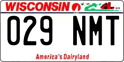 WI license plate 029NMT