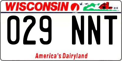 WI license plate 029NNT
