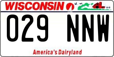 WI license plate 029NNW