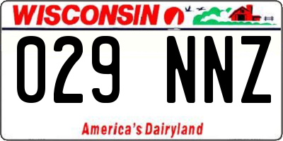 WI license plate 029NNZ