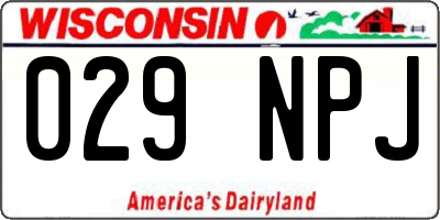 WI license plate 029NPJ