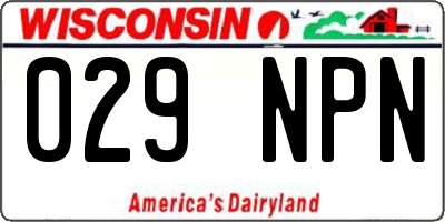 WI license plate 029NPN