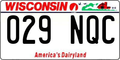 WI license plate 029NQC