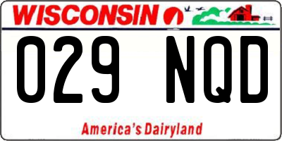 WI license plate 029NQD