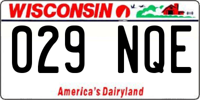 WI license plate 029NQE