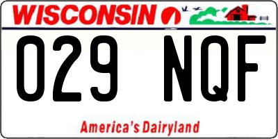 WI license plate 029NQF
