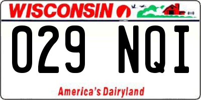 WI license plate 029NQI