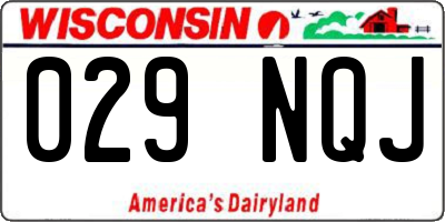 WI license plate 029NQJ