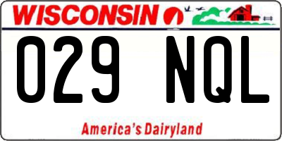 WI license plate 029NQL