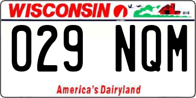 WI license plate 029NQM