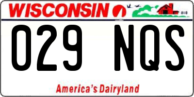 WI license plate 029NQS