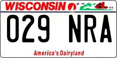 WI license plate 029NRA