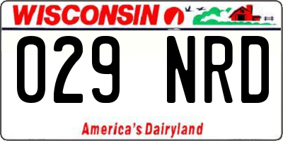 WI license plate 029NRD