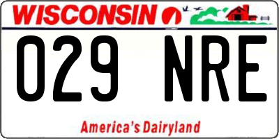 WI license plate 029NRE