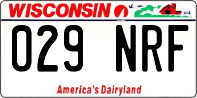 WI license plate 029NRF