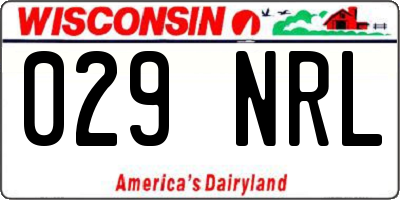 WI license plate 029NRL