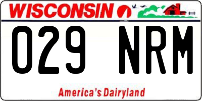 WI license plate 029NRM