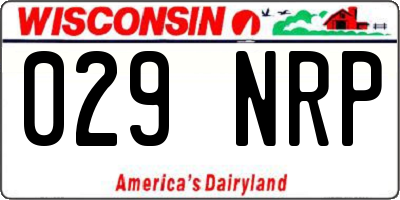 WI license plate 029NRP