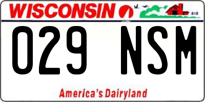 WI license plate 029NSM