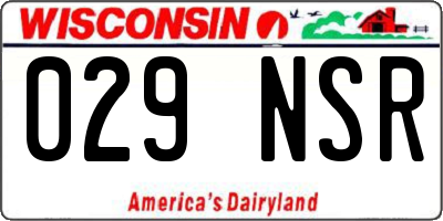 WI license plate 029NSR