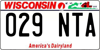 WI license plate 029NTA