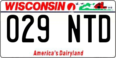WI license plate 029NTD