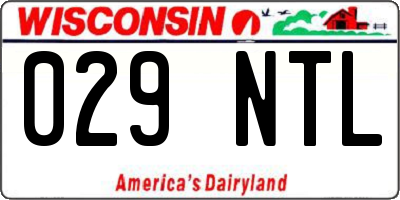 WI license plate 029NTL