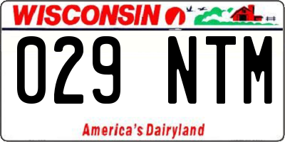 WI license plate 029NTM