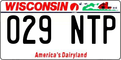 WI license plate 029NTP