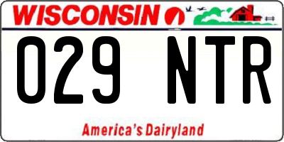 WI license plate 029NTR