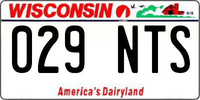 WI license plate 029NTS