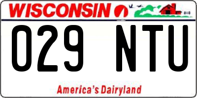 WI license plate 029NTU