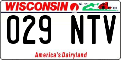 WI license plate 029NTV