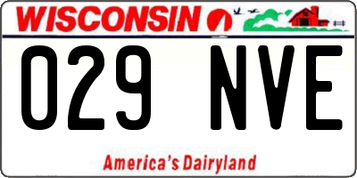 WI license plate 029NVE