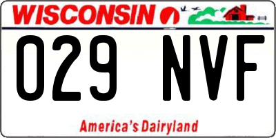 WI license plate 029NVF